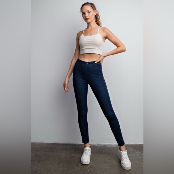 NWT Dark Wash Cotton Stretch Denim Pants - Picture 3 of 5